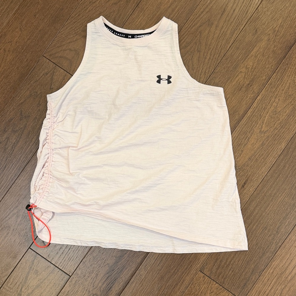 Under Armour Charged Light Pink Sleeveless Top Small C7-007